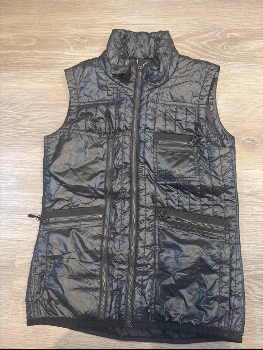 Nike Black Quilted Zip-Front Utility Vest